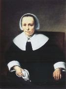 Portrait of a Lady with White Collar and Cuffs